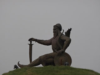 Baba Banda Singh Bahadur statue at Chappar Chiri